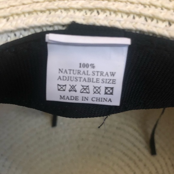 Happily Ever After....Straw Hat Honeymoon Hat - Picture 3 of 4